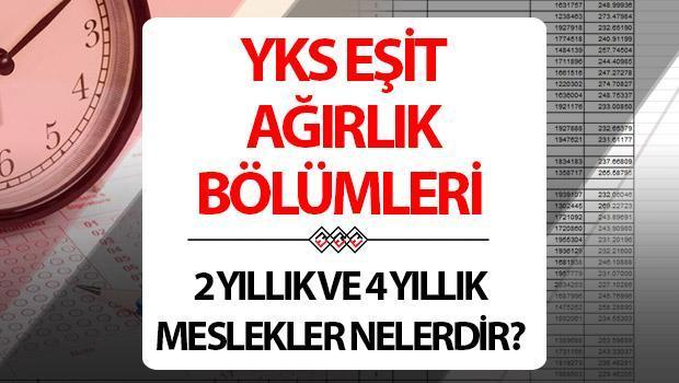 YKS Eşit Ağırlık Bölümleri