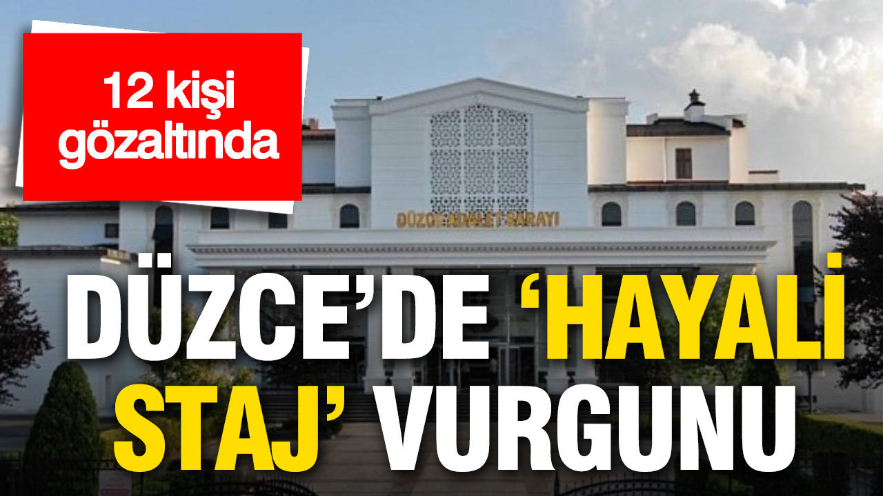 Düzce’de Staj Dolandırıcılığı: 12 Kişi Gözaltında