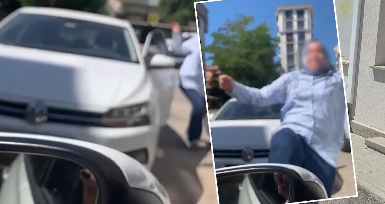 İstanbul trafiğinde iki kadın karşı karşıya geldi! Araçtan fırladı uçan tekme attı