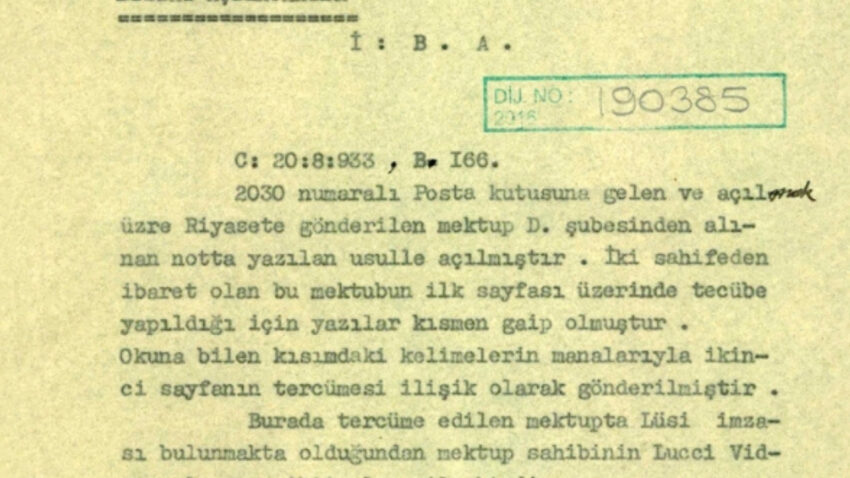 Mit arsivinden 1933 tarihli gizli mektup aciga cikti casuslarin yontemini anlatti wFkxZYeI